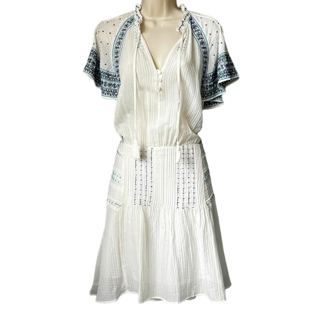 Veronica Beard Women's White and Cream Dress Size M